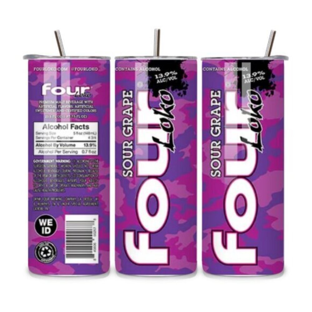 Four Loko Sour Grape 20" Stainless Steel Tumbler